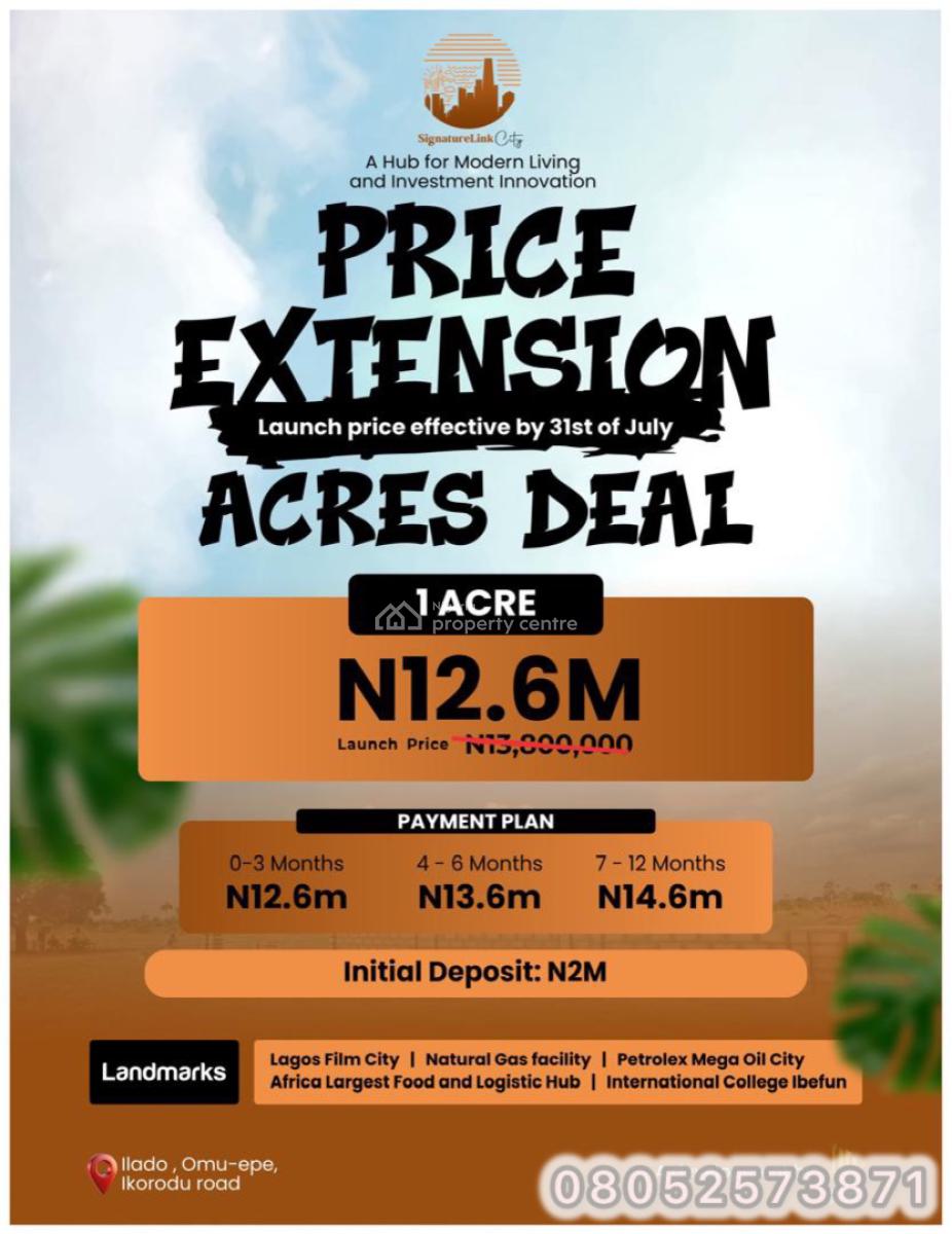 Signature City: Dry Land in a Fast Developing Location, Ilado, Off Omu-epe, Ikorodu Road, Ikorodu, Lagos, Mixed-use Land for Sale
