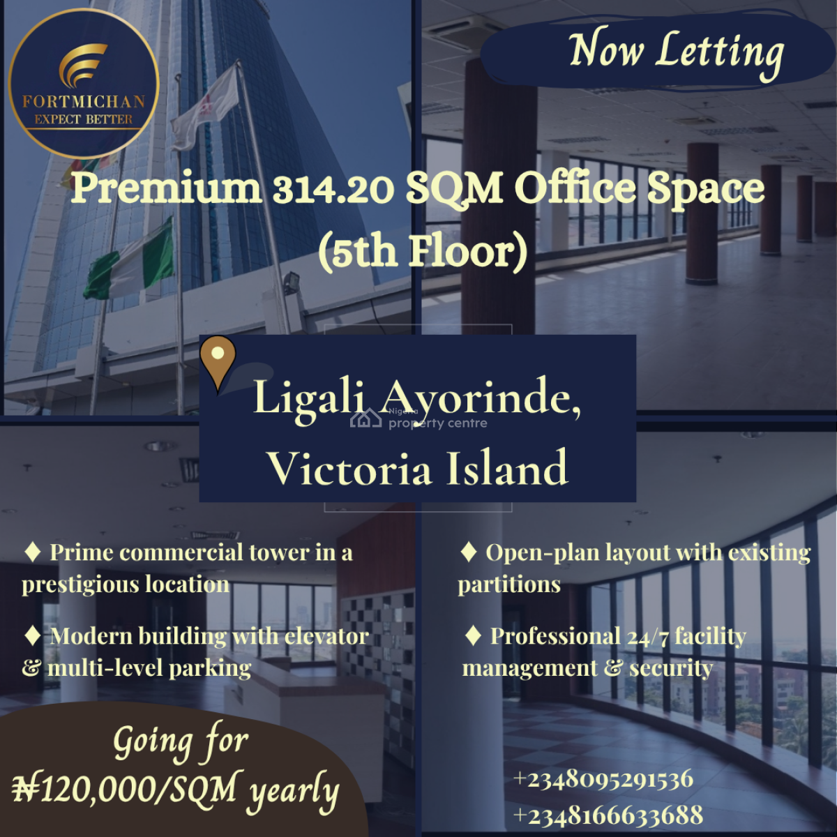 Premium 314.20 Sqm Office Space (5th Floor), Ligali Ayorinde, Victoria Island (vi), Lagos, Office Space for Rent