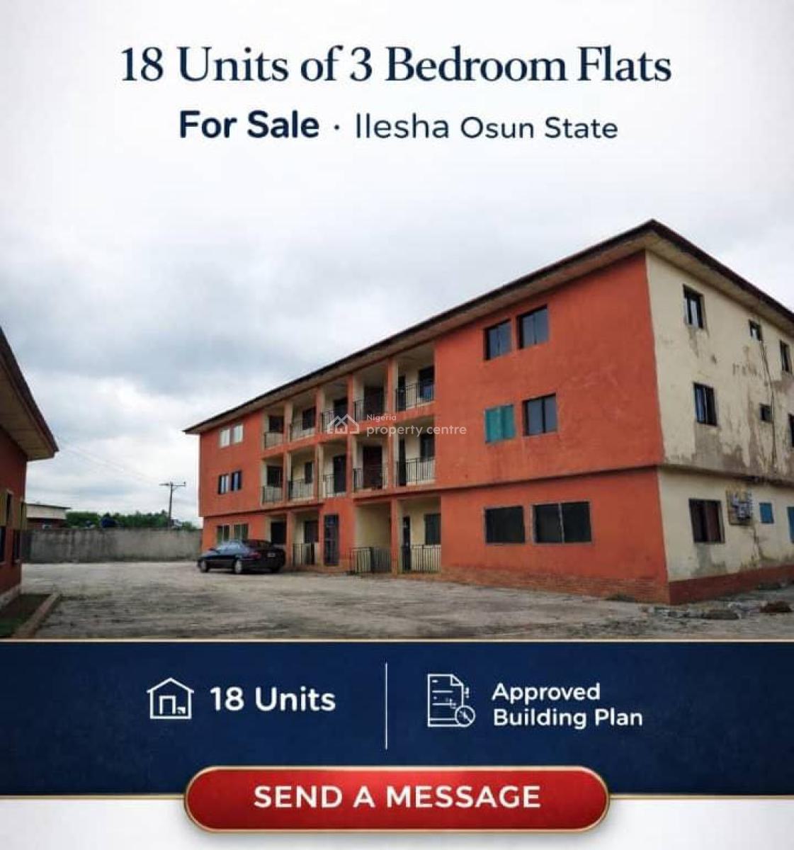 18 Units 3 Bedroom Flats, Ijebu Jesa Road, Ilesa West, Osun, Flat / Apartment for Sale