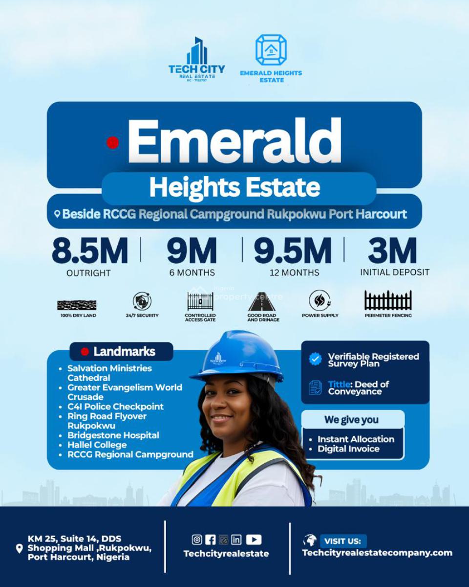 Emerald Heights Estate, Behind Rccg  Regional Campground, Rukpokwu, Port Harcourt, Rivers, Mixed-use Land for Sale