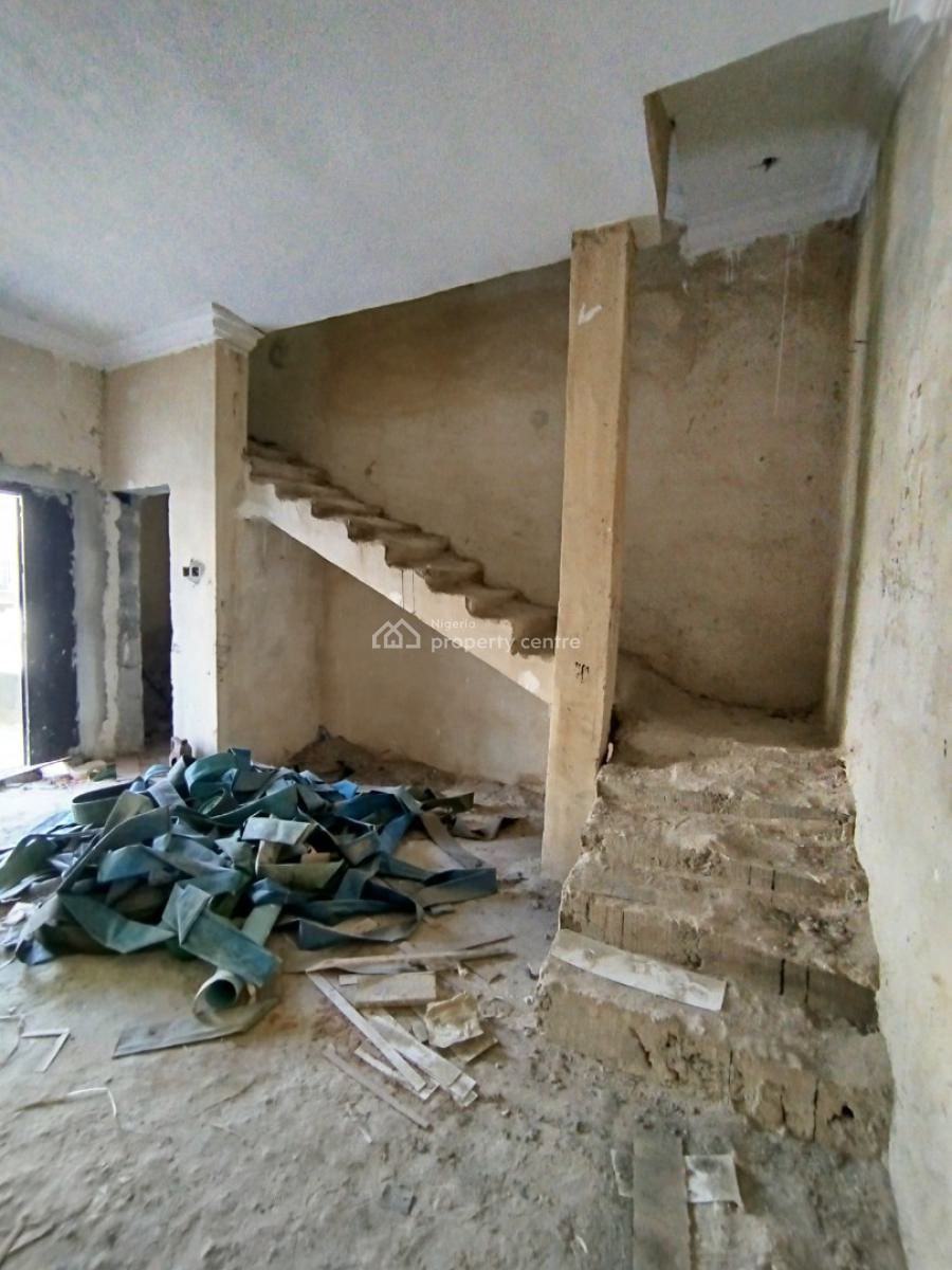 Carcass 5 Bedrooms Self Compound Terraced Duplex, Lekki Gardens, Sangotedo, Ajah, Lagos, Terraced Duplex for Sale