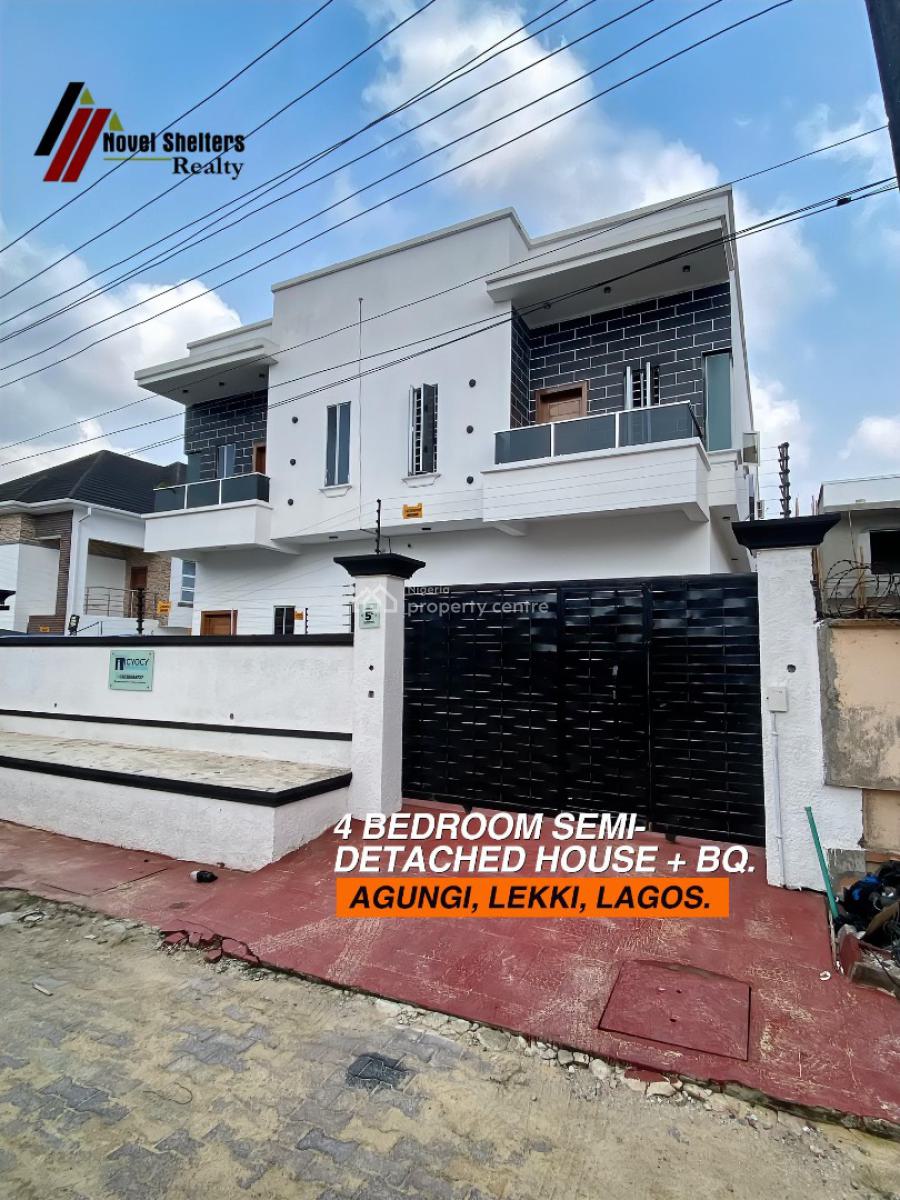 Well Built 4 Bedroom Semi-detached Duplex with Bq, Agungi, Lekki, Lagos, Semi-detached Duplex for Sale