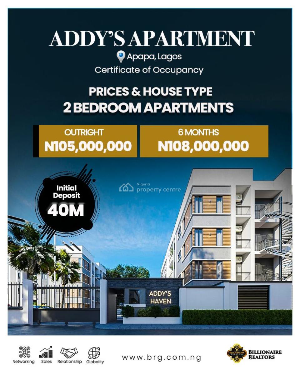 2 Bedroom Flat, Addys Haven Estate, Apapa, Lagos, Block of Flats for Sale