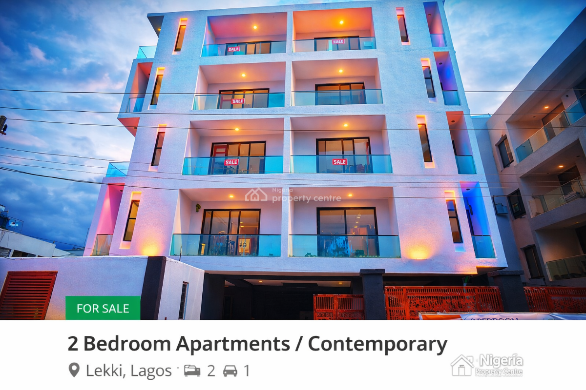 Tastefully Finished 2 Bedroom Flat Upstairs, Gym ,elevator & Pool, Lekki Phase 1, Lekki, Lagos, Flat / Apartment for Sale