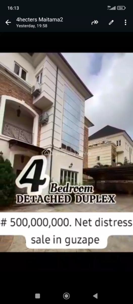 Distress 5bedroom Fully Detached Duplex in Guzape, Guzape, Guzape District, Abuja, Detached Duplex for Sale