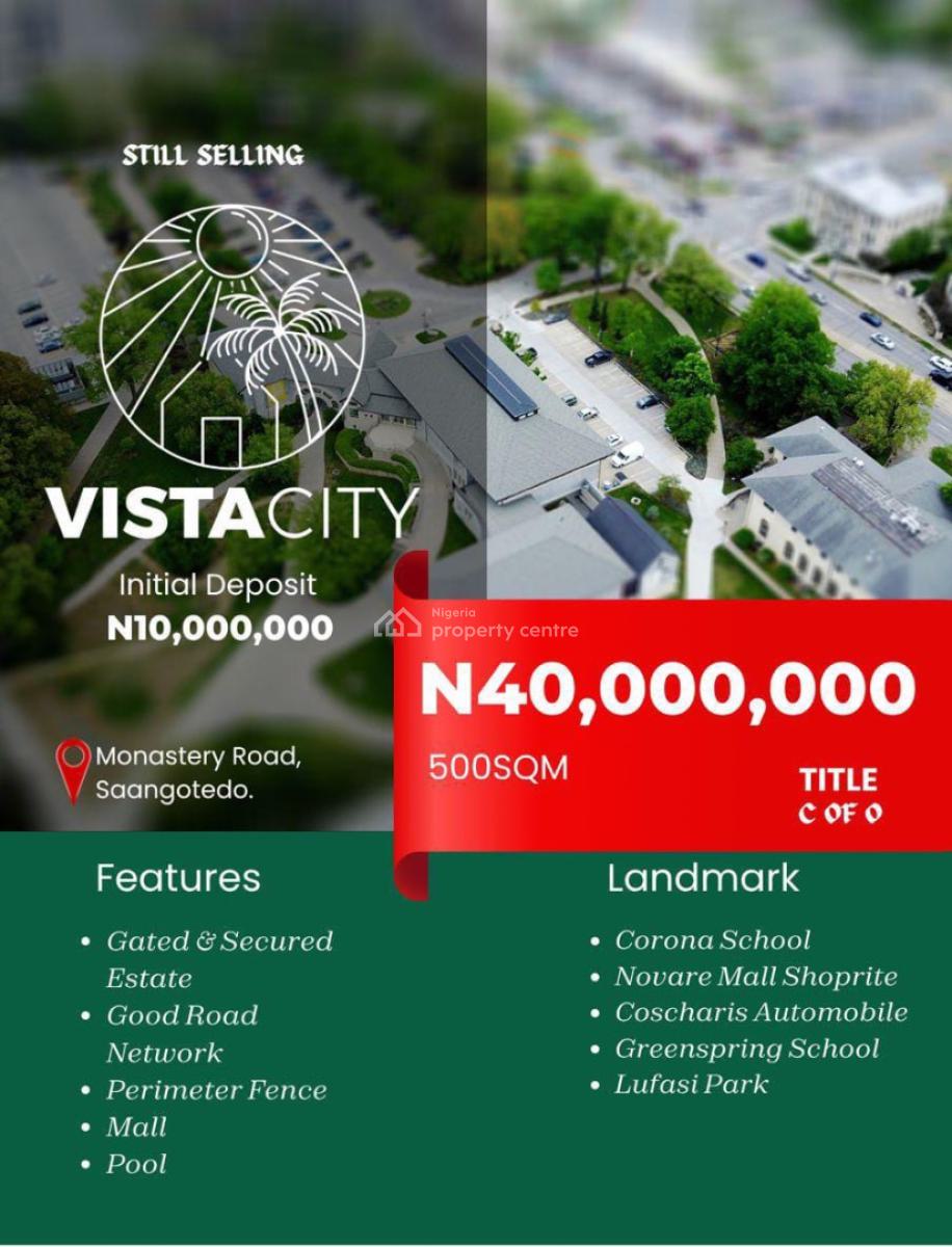 Looking for Affordable Verified Buy and Build Land with C of O, Strategically Located in Monastery Road,vista City, Sangotedo, Ajah, Lagos, Residential Land for Sale