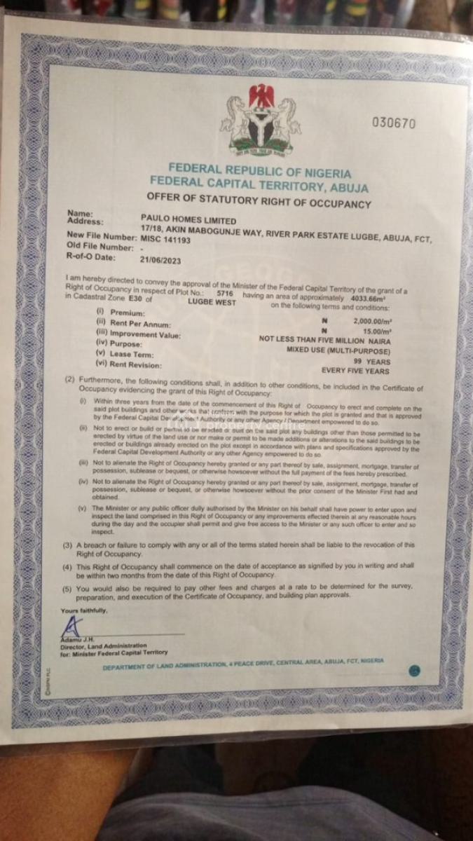 Suitable Residential Development Or Commercial Development, Filling St, Side Riverpark Estate Lugbe (airport Road), Abuja, Lugbe District, Abuja, Mixed-use Land for Sale