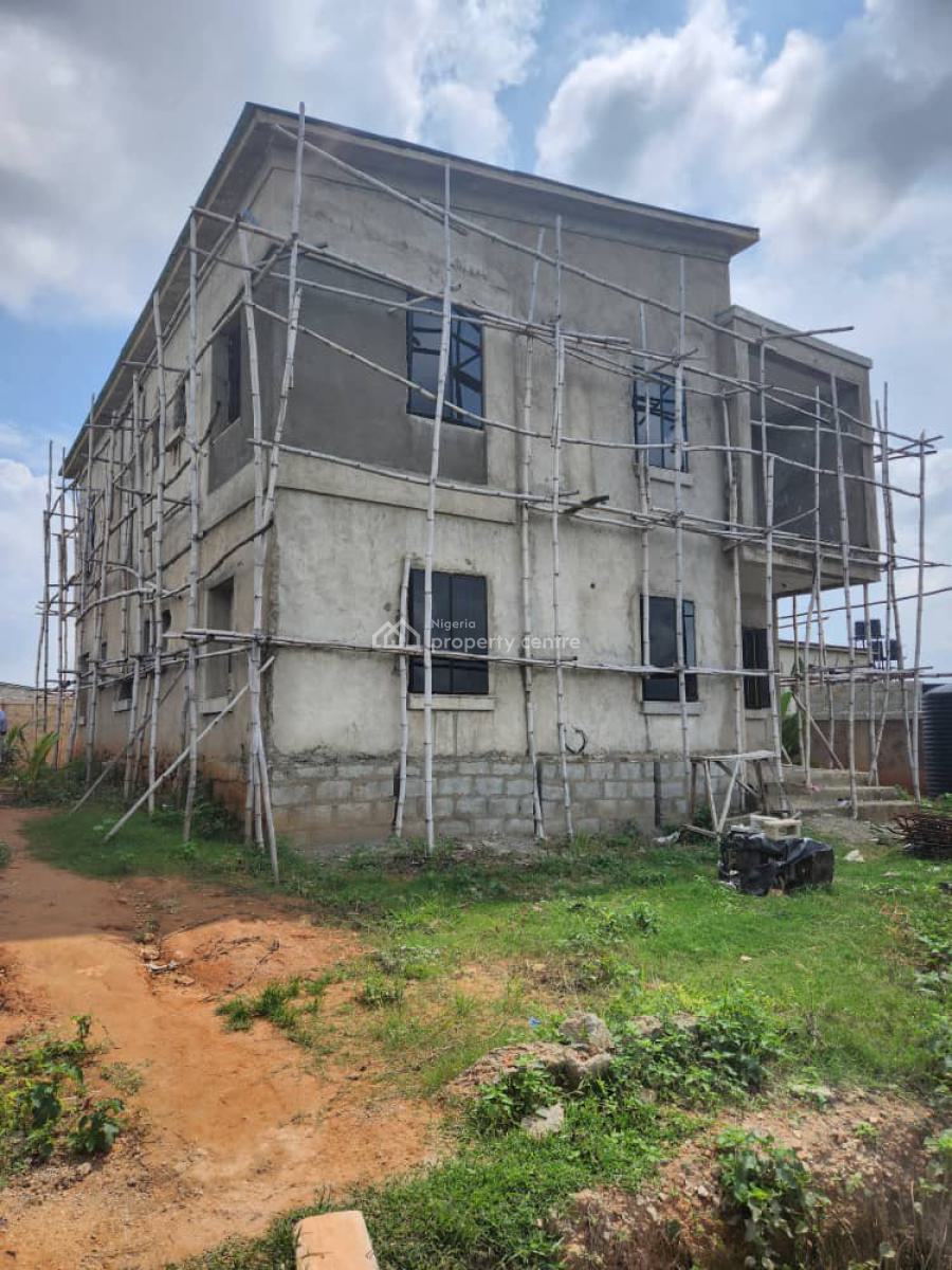 Advanced Carcass Fully Detached Four (4) Bedroom Duplex with Bq, By Paradise Estate, Lugbe District, Abuja, Detached Duplex for Sale