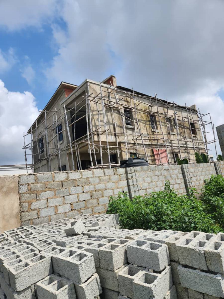 Advanced Carcass Fully Detached Four (4) Bedroom Duplex with Bq, By Paradise Estate, Lugbe District, Abuja, Detached Duplex for Sale