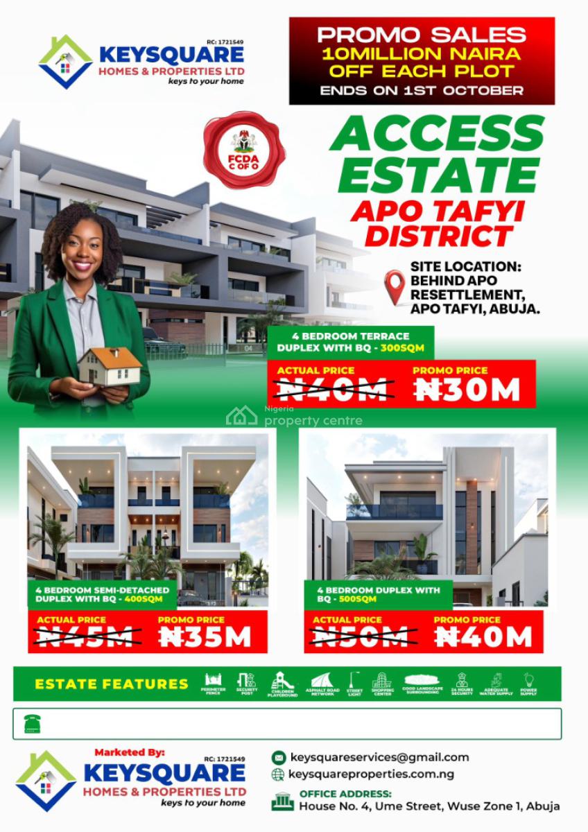 Premium Estate Plots, Tafyi District, Behind Resettlement, Apo, Abuja, Land for Sale