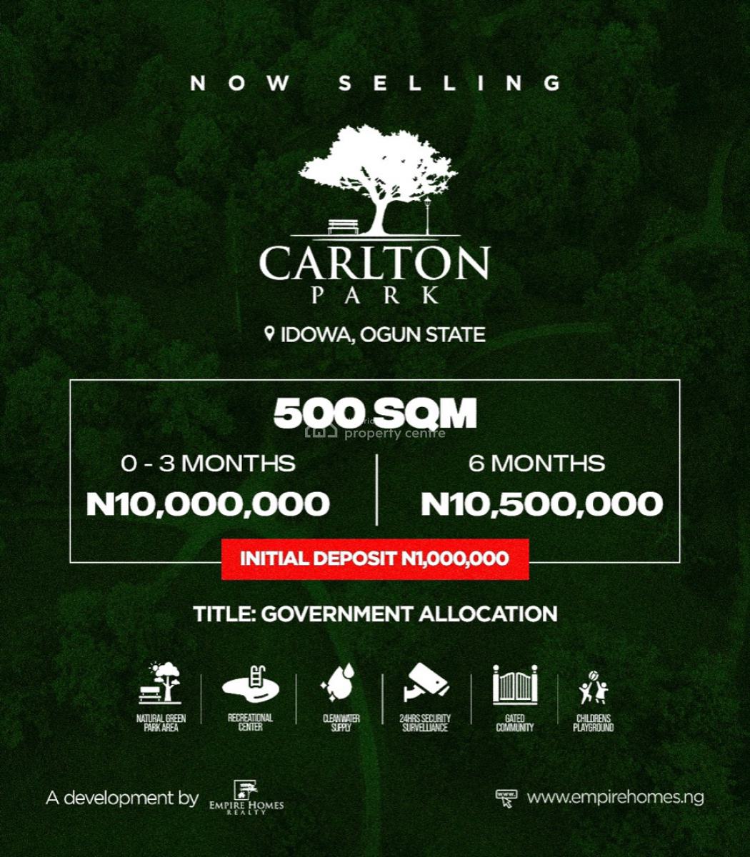 Carlton Park Estate, Old Lagos Road, Idowa, Ijebu Ode, Ogun, Mixed-use Land for Sale