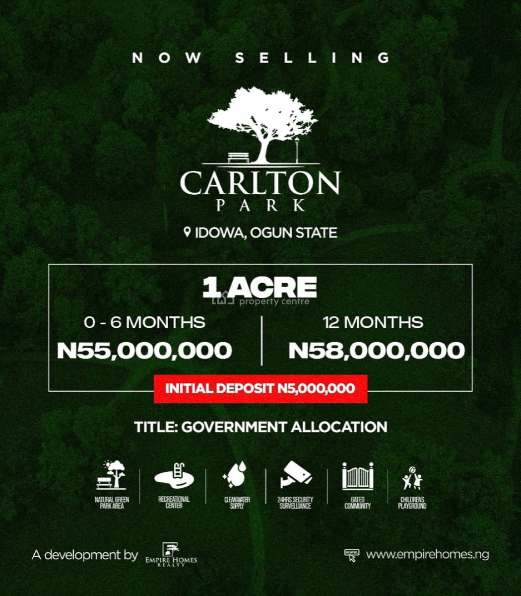 Carlton Park Estate, Old Lagos Road, Idowa, Ijebu Ode, Ogun, Mixed-use Land for Sale