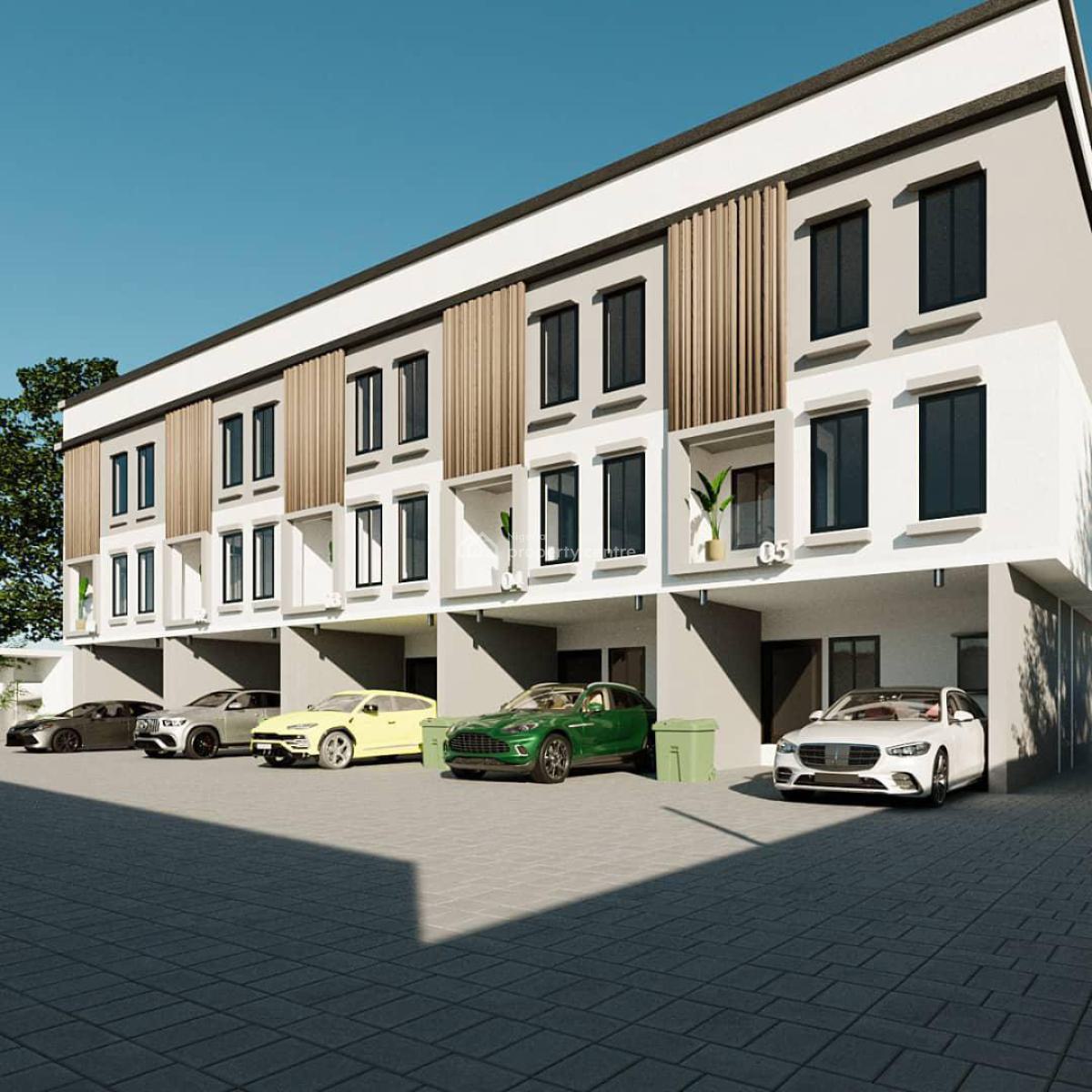 3-bedroom Terrace Duplexes with Private Carports Offplan, Ogba, Ikeja, Lagos, Terraced Duplex for Sale