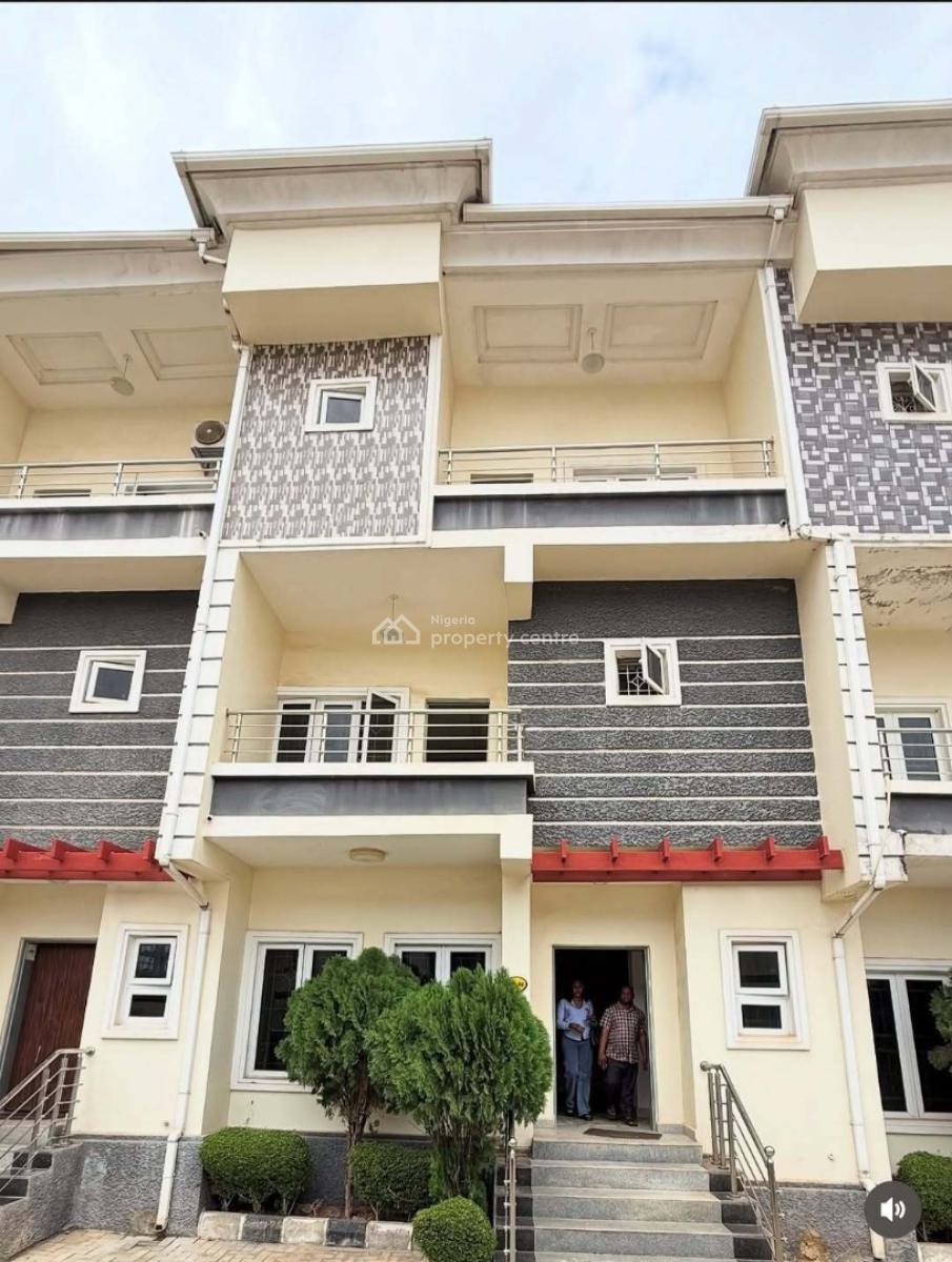 Newly Built 4 Bedrooms Terrace Duplex with a Bq, Guzape District, Abuja, Terraced Duplex for Rent