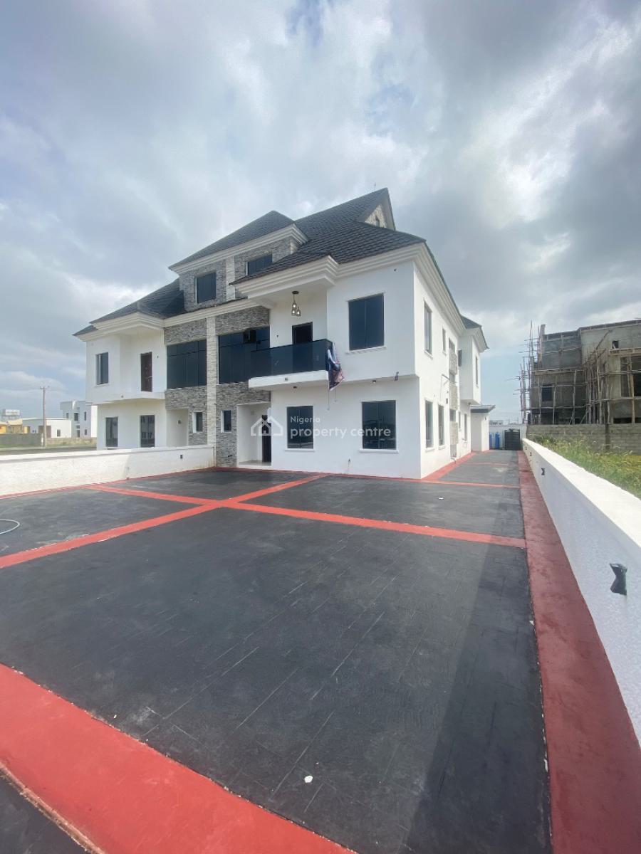 Spacious Newly Built 5bedroom with 2rooms Bq, Abraham Adesanya Area in a Gated Estate, Ajah, Lagos, Semi-detached Duplex for Sale