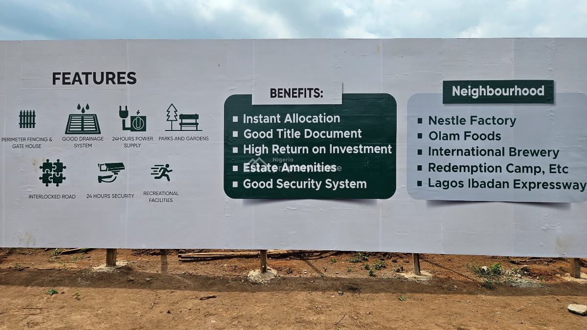 Serene and Affordable Land in a Secured Estate, Mowe Ofada, Ogun, Land for Sale