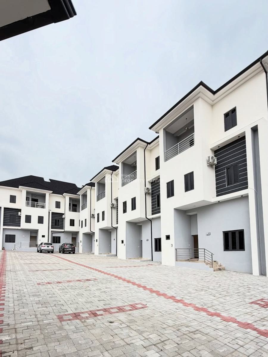 Brand New 4 Bedroom Spacious Terrace Duplex with Bq, Serene Neighborhood. Tarred Road, Guzape District, Abuja, Terraced Duplex for Rent