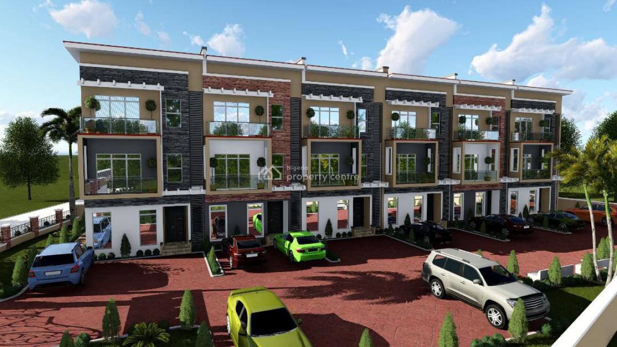 Newly Built Semi Finished 4 Bedroom Duplex with Bq and Courtyard, By Suncity, Kaura, Abuja, Terraced Duplex for Sale