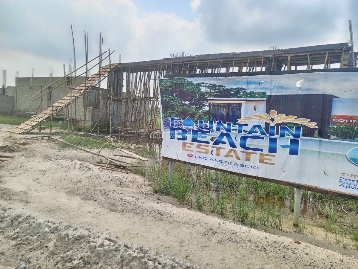 Residential Serviced Beach Front Land, Abijo, Lekki, Lagos, Residential Land for Sale