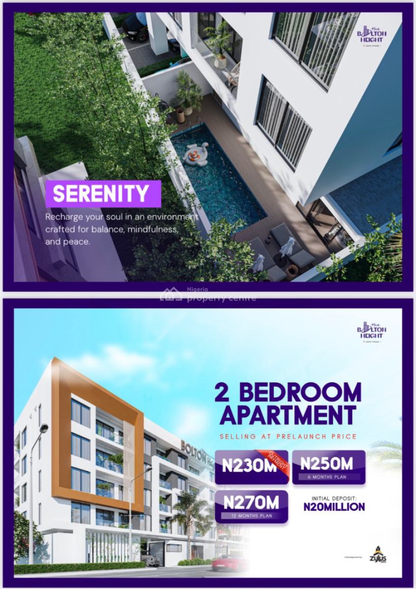 Luxury 2 Bedroom Smart Home with Swimming Pool, Gym and Elevator, Bolton Height, Lekki Phase 1, Lekki, Lagos, Block of Flats for Sale