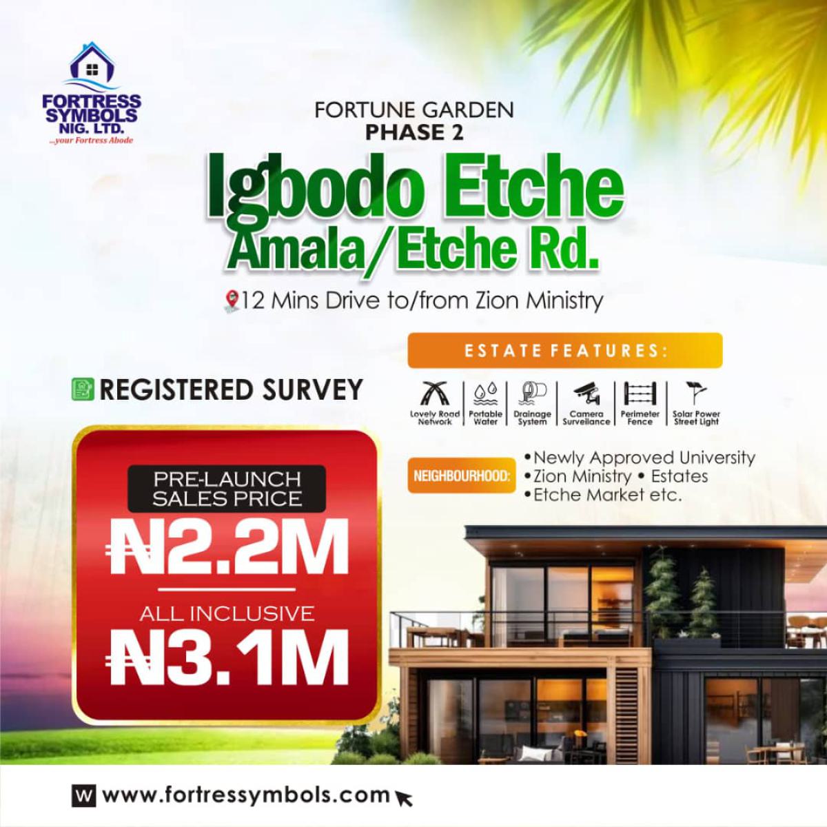 Buy 4 Plots and Get 1 Free, Fortune Garden Estate  Etche Ama/etche Road, Owerri Municipal, Imo, Residential Land for Sale
