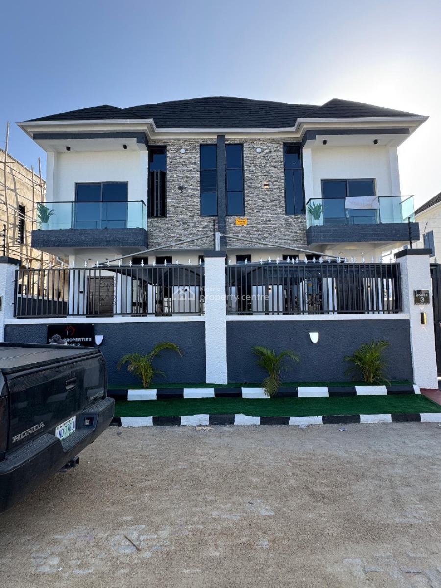 Stunning 4-bedroom Semi-detached Duplex with Bq, Ikota, Lekki, Lagos, Semi-detached Duplex for Sale