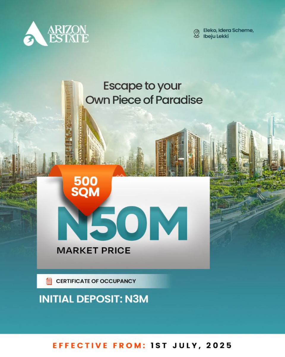 Dont Just View, Call and Secure Land Here with C of O, Behind Pan Atlantic University, Eleko, Ibeju Lekki, Lagos, Residential Land for Sale