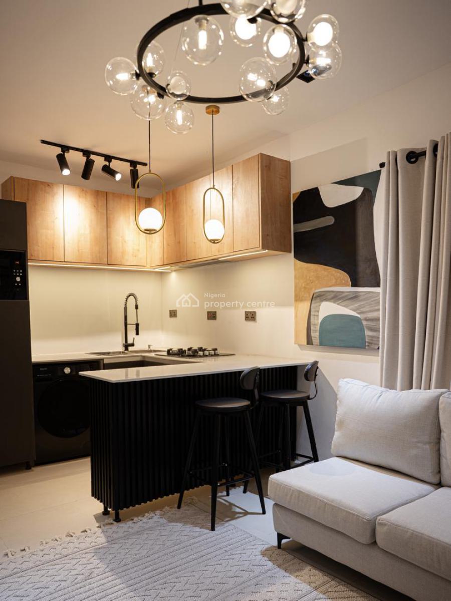 Beautiful 1 Bedroom Apartment with Outdoor Jacuzzi, Behind Dowen College, Lekki Phase 1, Lekki, Lagos, Flat / Apartment Short Let