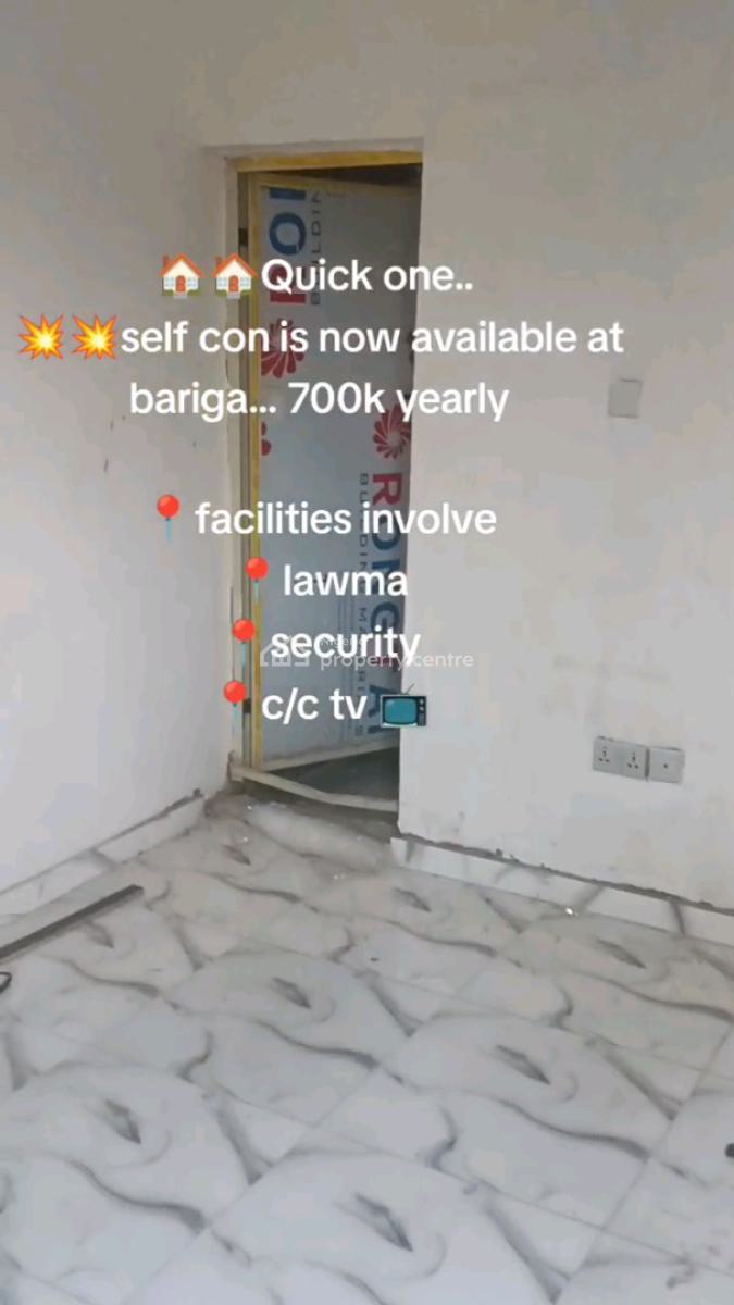 Standard and Newly Built Self Contained, Bariga, Shomolu, Lagos, Self Contain (single Rooms) for Rent