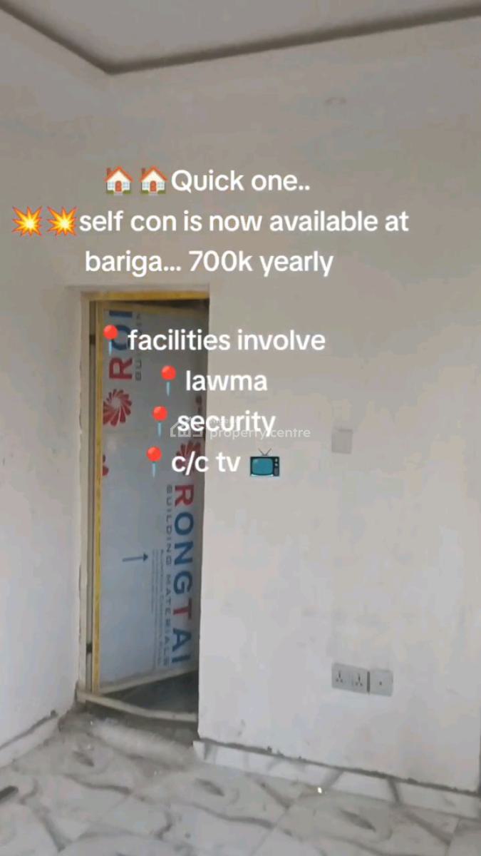 Standard and Newly Built Self Contained, Bariga, Shomolu, Lagos, Self Contain (single Rooms) for Rent