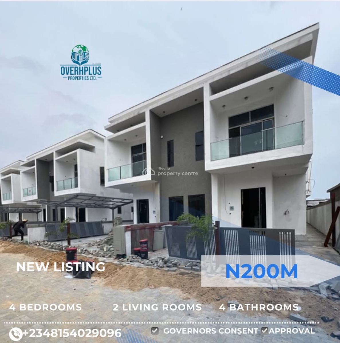 Elegant 4 Bedroom Semi-detached Duplex with Bq, Orchid Road, Lekki, Lagos, Semi-detached Duplex for Sale