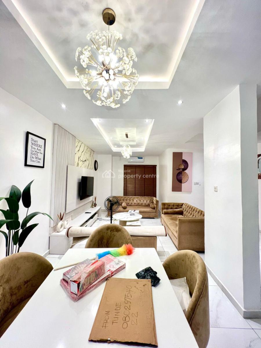 Fully Furnished Self-compound 3 Bedroom Terrace with Bq and Inverter, Few Minutes Drive to Lekki Phase One, Ikota, Lekki, Lagos, Terraced Duplex for Sale