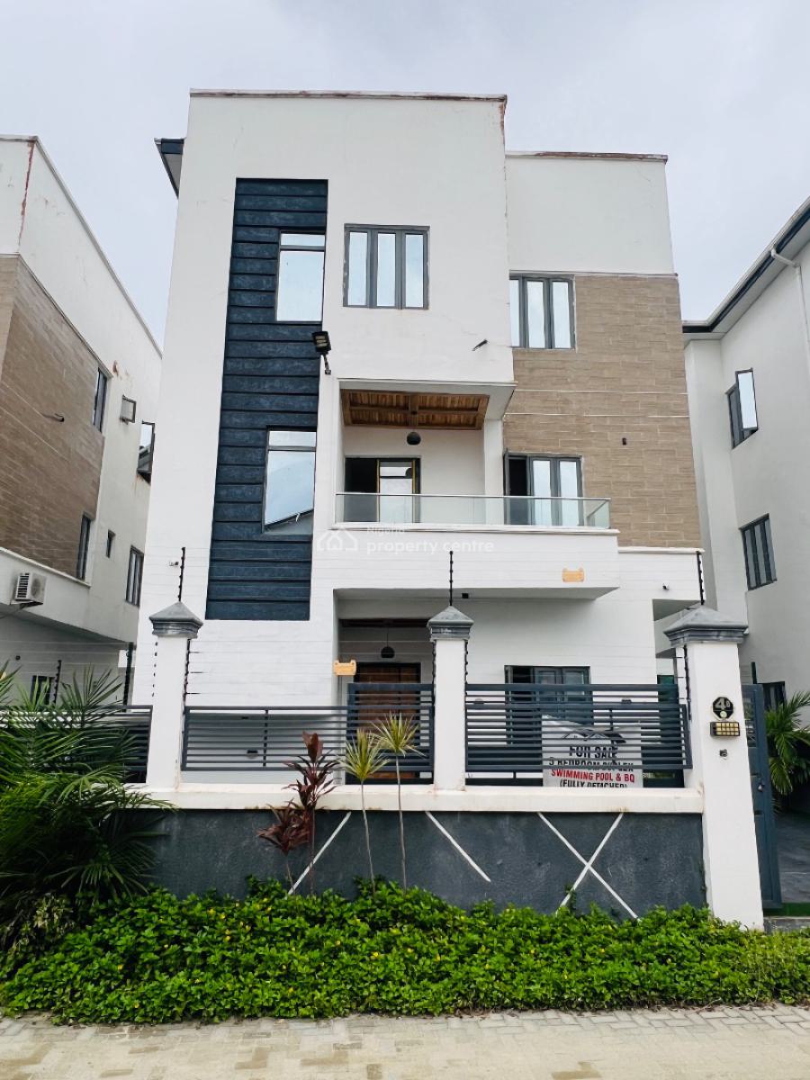 Distress 5 Bedroom Detached Duplex on Two Floors with Swimming Pool, Lekki Palm City Estate, Ajah, Lagos, Detached Duplex for Sale