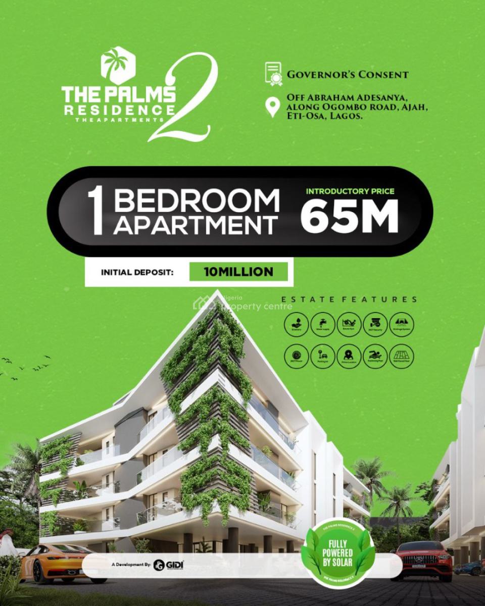 1 Bedroom Apartment with Governors Consent, The Palms Residence 2  Abraham Adesanya, Ajah, Lagos, Block of Flats for Sale