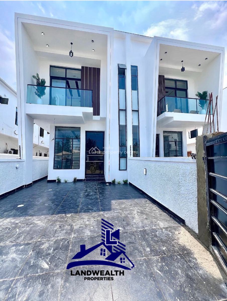 Contemporary 4 Bedroom Semi-detached Duplex with Bq, Ikota, Lekki, Lagos, Semi-detached Duplex for Sale