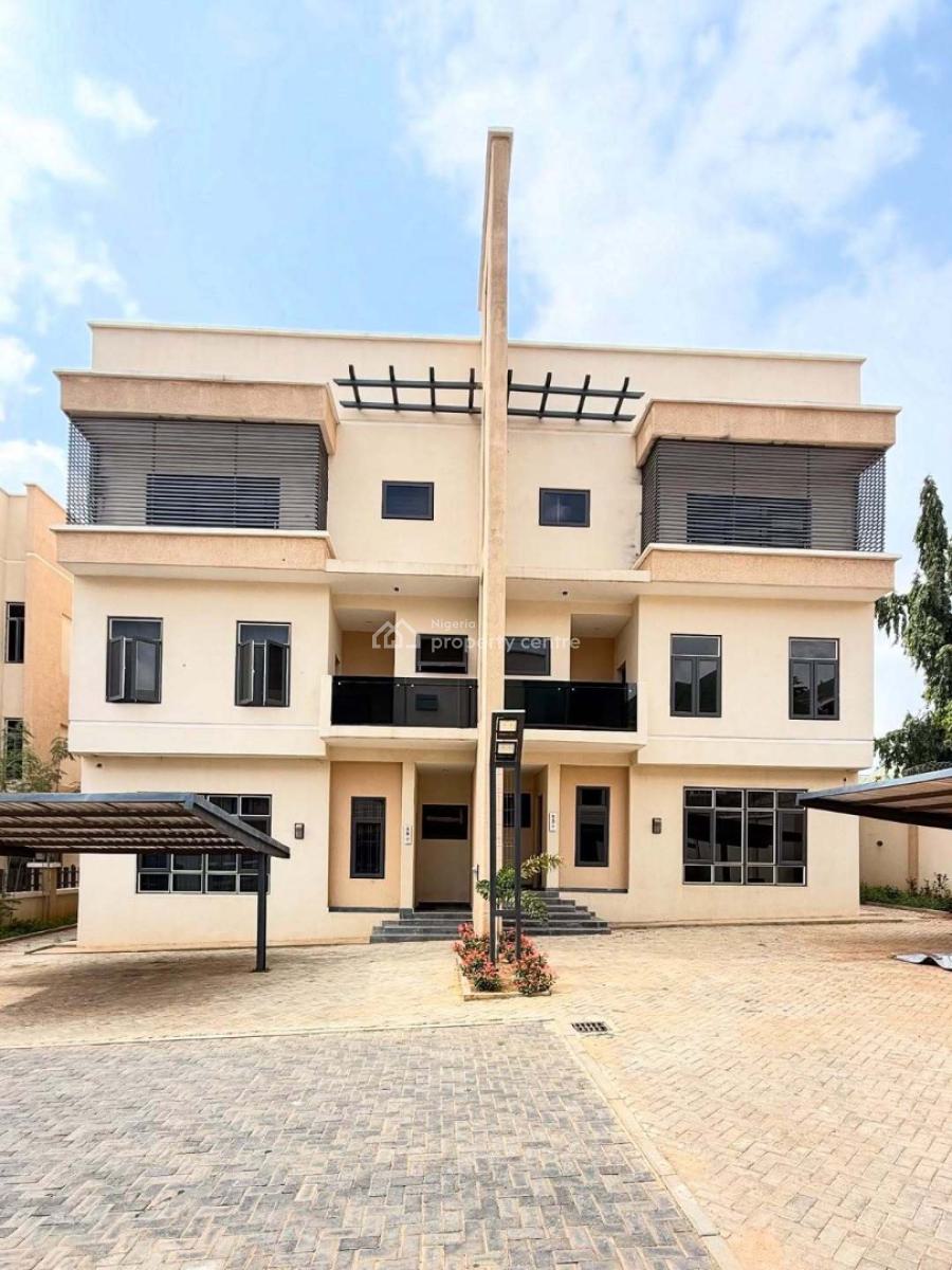 Newly Built 5 Bedroom Terrace Duplex with a Room Bq, Guzape District, Abuja, Terraced Duplex for Rent