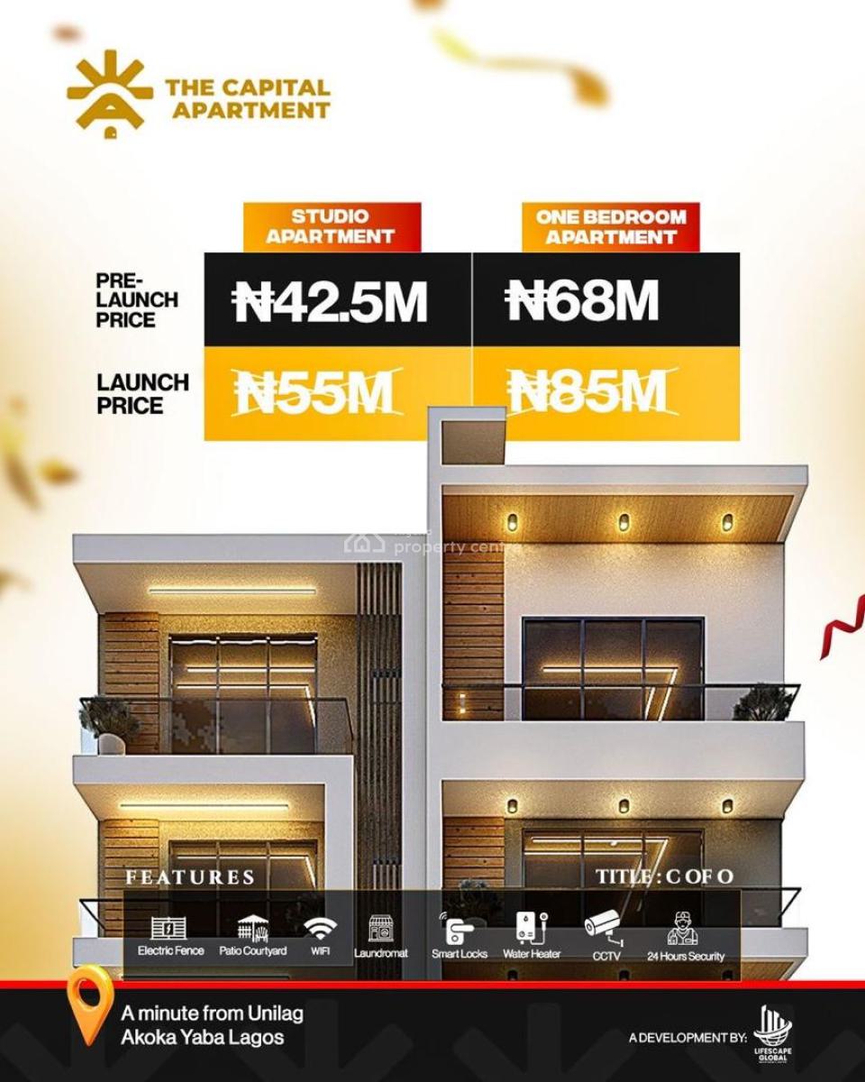 Smart Investment: Studio & 1-bedroom Apartments & Great Roi High Value, Cash Flow System, High Performing Assets, a Minute Drive From Unilag, Yaba, Lagos, Flat / Apartment for Sale