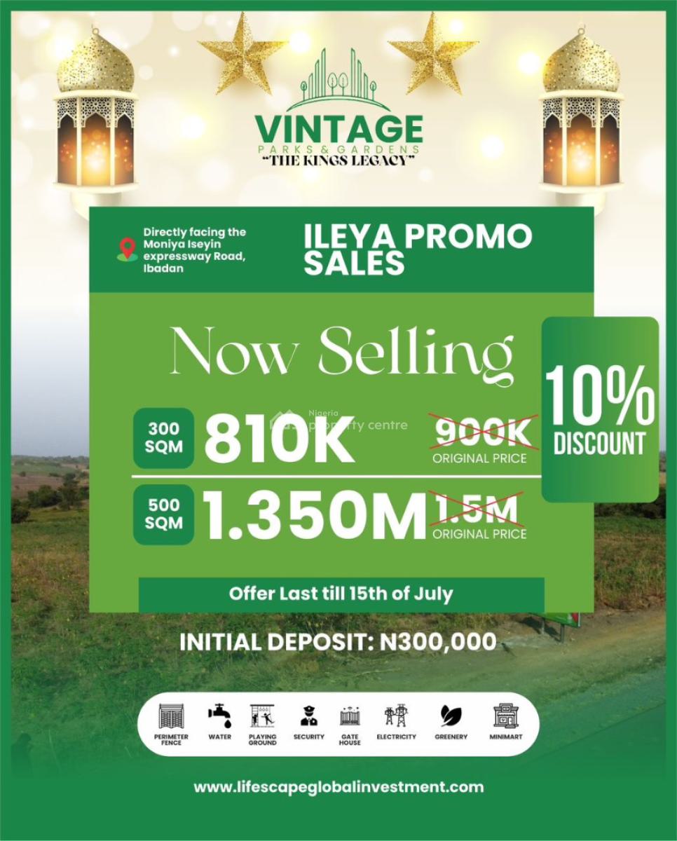 Buy and Build Affordable Property:instant Allocation and Few Plot Left, 300k, Iita Ibadan, Moniya Train Station, Facing The Moniya Iseyin Road, Ibadan, Oyo, Land for Sale