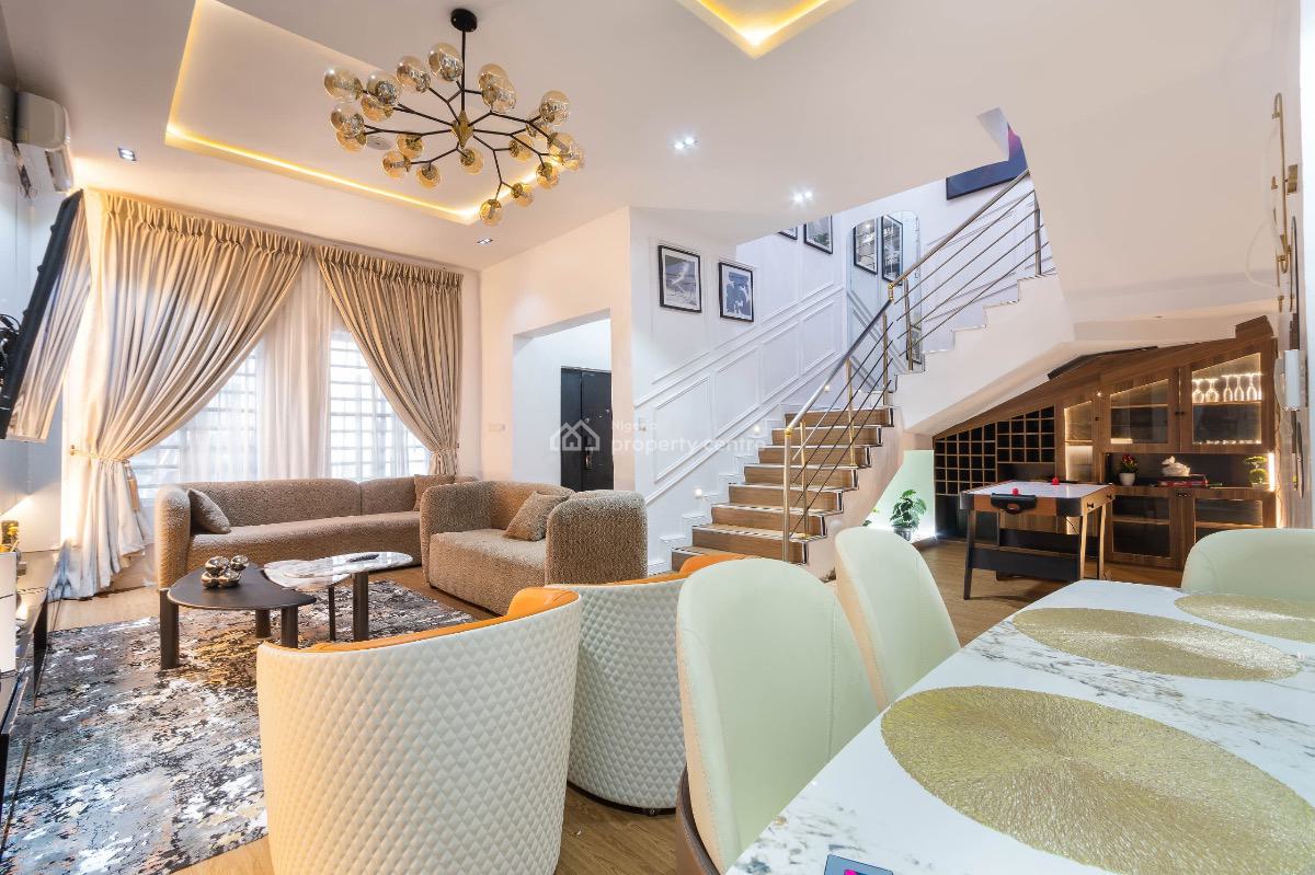 Luxurious 4 Bedroom Duplex with Pool,gym,ps5 and Snooker Board, Ikate, Lekki, Lagos, Detached Duplex Short Let