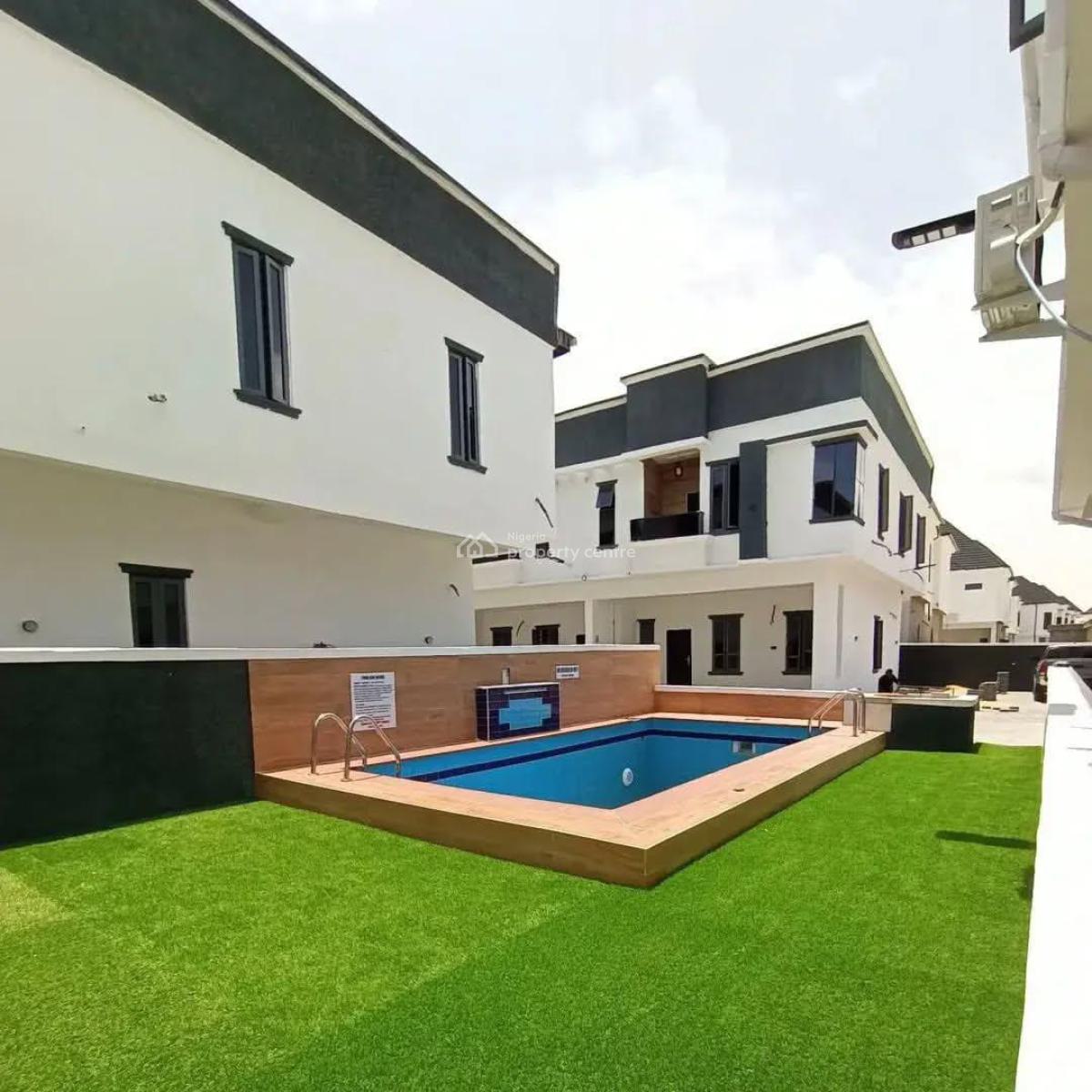Serviced 4bedrooms Terrace Duplex with Pool, Ikota Gra, Lekki, Lagos, Terraced Duplex for Rent