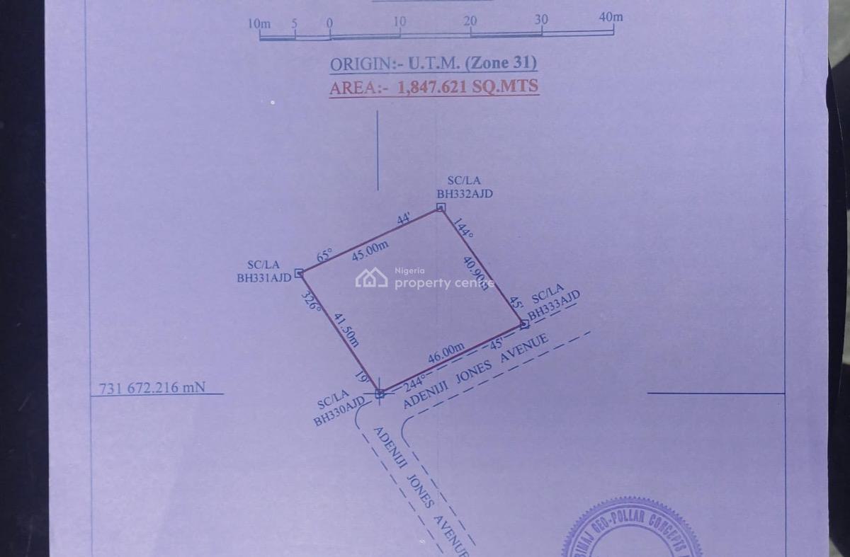 a Standard, Demolishable Structure, Adeniyi Jones, Ikeja, Lagos, Residential Land for Sale
