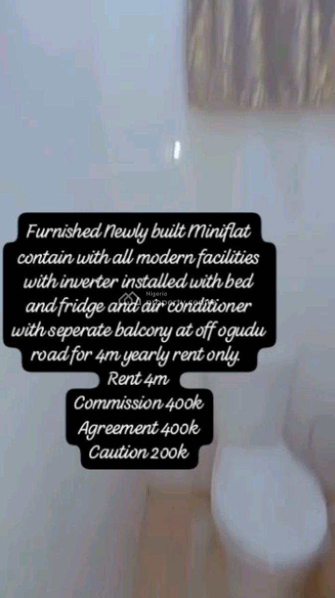 Newly Built and Furnished Mini Flat with All Modern Facilities, Off Ogudu Road, Ogudu, Lagos, Mini Flat (room and Parlour) for Rent