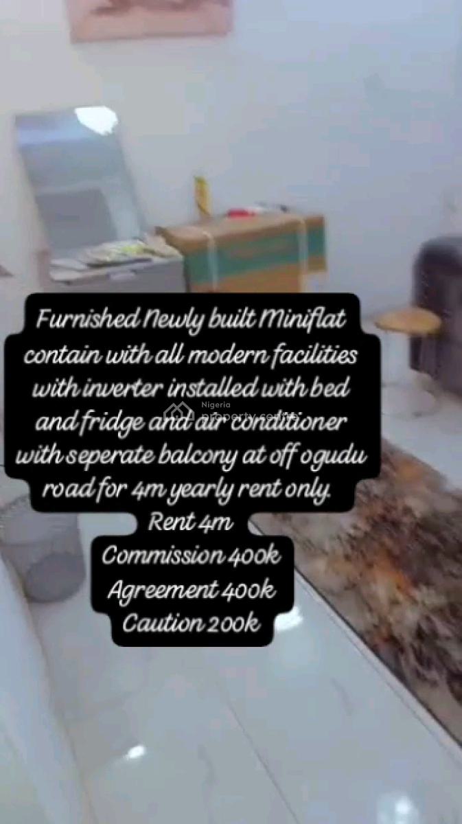 Newly Built and Furnished Mini Flat with All Modern Facilities, Off Ogudu Road, Ogudu, Lagos, Mini Flat (room and Parlour) for Rent