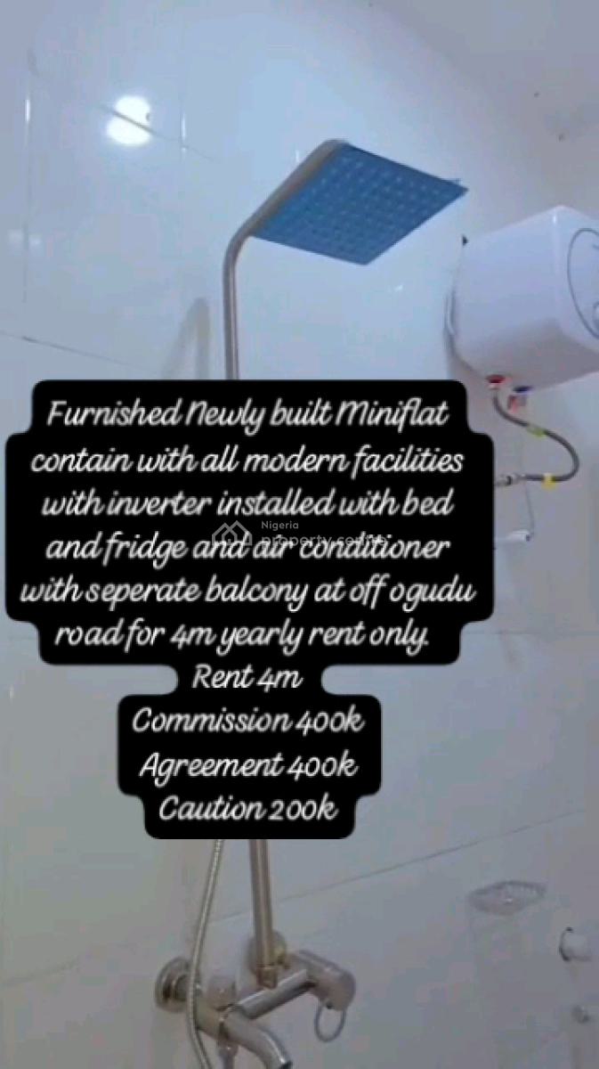 Newly Built and Furnished Mini Flat with All Modern Facilities, Off Ogudu Road, Ogudu, Lagos, Mini Flat (room and Parlour) for Rent