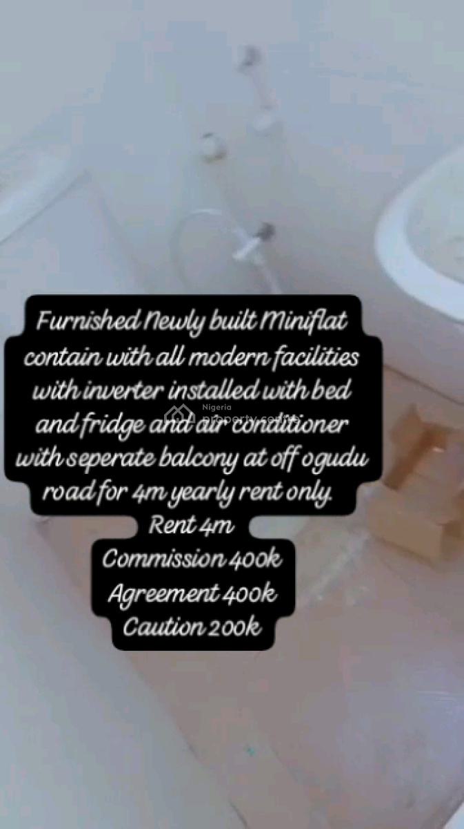 Newly Built and Furnished Mini Flat with All Modern Facilities, Off Ogudu Road, Ogudu, Lagos, Mini Flat (room and Parlour) for Rent