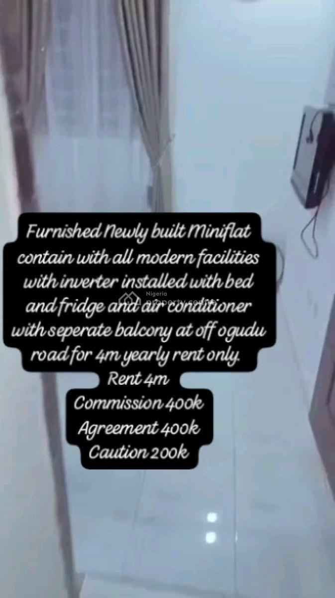 Newly Built and Furnished Mini Flat with All Modern Facilities, Off Ogudu Road, Ogudu, Lagos, Mini Flat (room and Parlour) for Rent