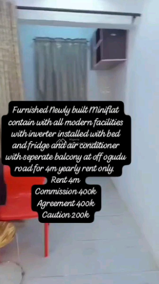 Newly Built and Furnished Mini Flat with All Modern Facilities, Off Ogudu Road, Ogudu, Lagos, Mini Flat (room and Parlour) for Rent