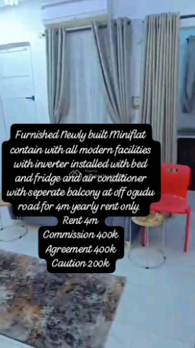 Newly Built and Furnished Mini Flat with All Modern Facilities, Off Ogudu Road, Ogudu, Lagos, Mini Flat (room and Parlour) for Rent