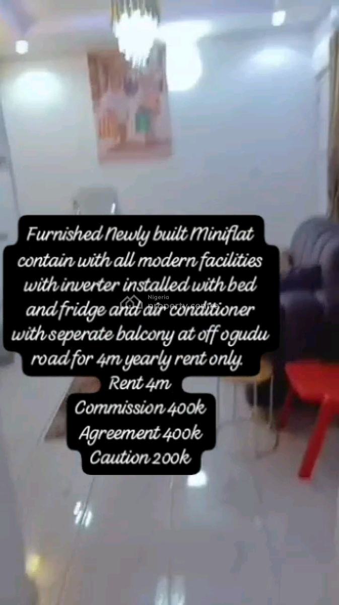 Newly Built and Furnished Mini Flat with All Modern Facilities, Off Ogudu Road, Ogudu, Lagos, Mini Flat (room and Parlour) for Rent