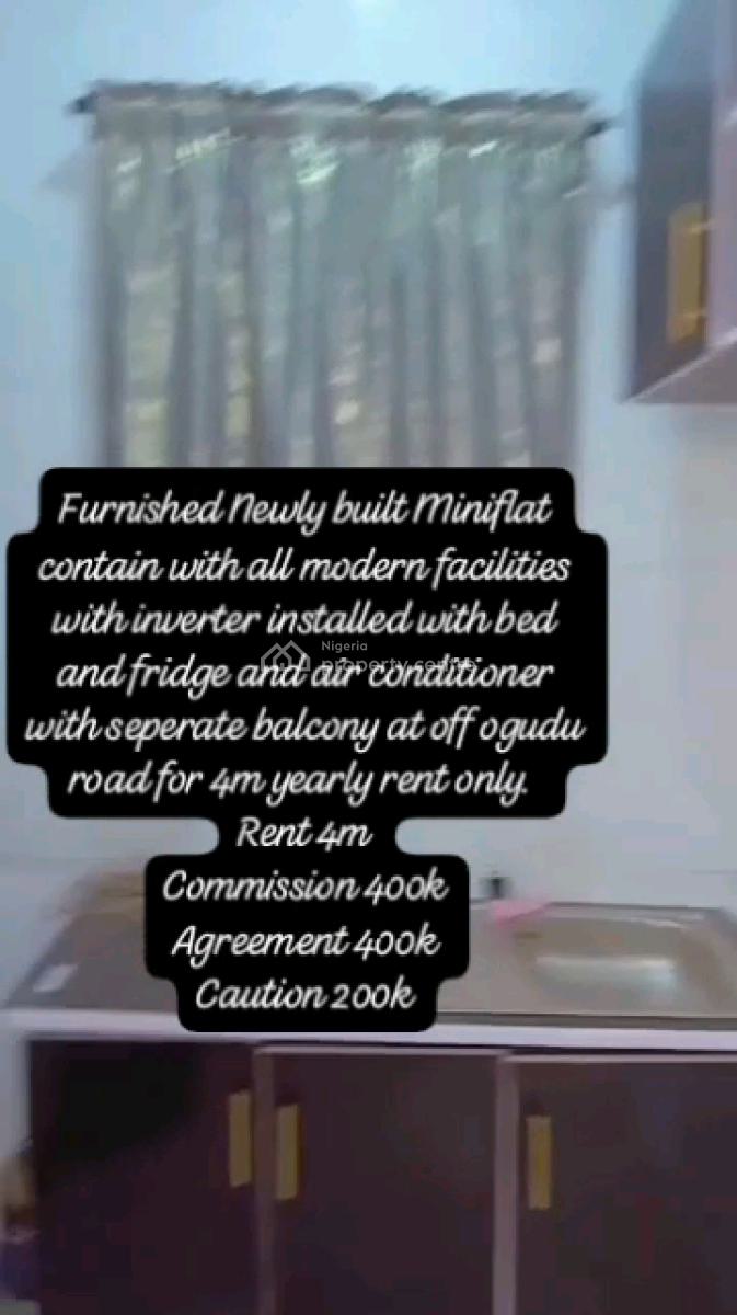 Newly Built and Furnished Mini Flat with All Modern Facilities, Off Ogudu Road, Ogudu, Lagos, Mini Flat (room and Parlour) for Rent